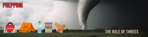 Image of tornado with icons 