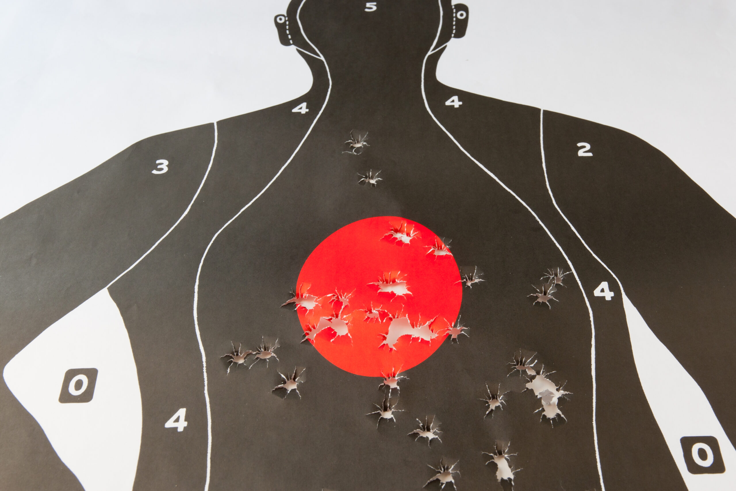 bullet holes in the target